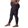 A person wearing a NerdyKeppie Engraved Bats Genderfluid Pride Leggings With Pockets. 