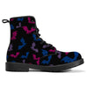NerdyKeppie Engraved Bats Synthetic Leather Bi Pride Boots. 