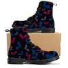 NerdyKeppie Engraved Bats Synthetic Leather Bi Pride Boots. 