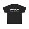 NerdyKeppie "Error 404 Gender Not Found" Cotton Genderqueer Pride Tee Shirt. A unisex cotton tee shirt with an "Error 404 Gender Not Found" design on it in genderqueer pride colors. This genderqueer pride tee shirt has a classic fit.
