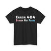 NerdyKeppie "Error 404 Gender Not Found" Cotton Trans Pride Tee Shirt. A unisex cotton tee shirt with an "Error 404 Gender Not Found" design on it in transgender pride colors. This trans pride tee shirt has a classic fit.