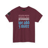 NerdyKeppie "Every Time Someone Complains About Pronouns" Cotton Trans Pride Tee Shirt. 