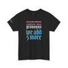 NerdyKeppie "Every Time Someone Complains About Pronouns" Cotton Trans Pride Tee Shirt. 