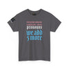 NerdyKeppie "Every Time Someone Complains About Pronouns" Cotton Trans Pride Tee Shirt. 