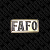 NerdyKeppie FAFO Survival By Snark Pride Enamel Pins. An enamel pin for our Survival By Snark project! This pin is 1.25" inches across and ships from Portland, Oregon USA.