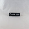 NerdyKeppie's "Fae/Them" Embroidered Pronoun Patch are stitched on sturdy rectangular duck cloth and backed with vinyl fuse.
