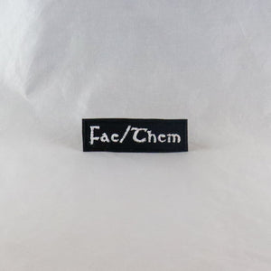 NerdyKeppie's "Fae/Them" Embroidered Pronoun Patch are stitched on sturdy rectangular duck cloth and backed with vinyl fuse.