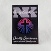 NerdyKeppie Faith & Pride Cross Enamel Pins. A Cross design for our Faith & Pride enamel pins collection, available in a wide variety of pride flag designs!