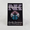 NerdyKeppie Faith & Pride Cross Enamel Pins. A Cross design for our Faith & Pride enamel pins collection, available in a wide variety of pride flag designs!