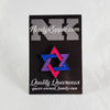 NerdyKeppie Faith & Pride Star of David Enamel Pin. A Star of David design for our Faith & Pride enamel pins collection, available in a wide variety of pride flag designs!