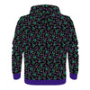 NerdyKeppie Faygele Little Bird Lightweight Gay Pride Zip Up Hoodie. A black hooded pride flag sweatshirt with zipper and two front pockets. This Spirit of '77 pride hoodie has a Faygele Little Bird design on its sleeves and inside its hood!.