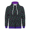 NerdyKeppie Faygele Little Bird Lightweight Gay Pride Zip Up Hoodie. A black hooded pride flag sweatshirt with zipper and two front pockets. This Spirit of '77 pride hoodie has a Faygele Little Bird design on its sleeves and inside its hood!.