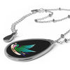 Faygele Little Bird Rainbow Gay Pride Oval Necklace
