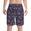 NerdyKeppie Fishies Genderfluid Pride Swim Trunks With Pockets. A pair of swim trunks featuring a Fishies design in genderfluid pride colors. These genderfluid pride swim trunks are machine washable.
