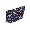 NerdyKeppie Fishies Genderfluid Pride Zipper Pouch with T-Bottom. A zippered accessory/makeup bag featuring a t-bottom and a Fishies pattern in genderfluid pride colors. This genderfluid pride zipper pouch is fully lined and comes in two sizes.