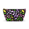NerdyKeppie Fishies Lesbian Pride Zipper Pouch with T-Bottom. A zippered accessory/makeup bag featuring a t-bottom and a Fishies pattern in lesbian pride colors. This lesbian pride zipper pouch is fully lined and comes in two sizes.