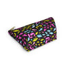 NerdyKeppie Fishies Pan Pride Zipper Pouch with T-Bottom. A zippered accessory/makeup bag featuring a t-bottom and a Fishies pattern in pansexual pride colors. This pan pride zipper pouch is fully lined and comes in two sizes.