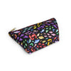NerdyKeppie Fishies Progress Pride Zipper Pouch with T-Bottom. A zippered accessory/makeup bag featuring a t-bottom and a Fishies pattern in Progress pride colors. This Progress pride zipper pouch is fully lined and comes in two sizes.