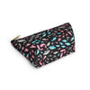 NerdyKeppie Fishies Trans Pride Zipper Pouch with T-Bottom. A zippered accessory/makeup bag featuring a t-bottom and a Fishies pattern in transgender pride colors. This trans pride zipper pouch is fully lined and comes in two sizes.