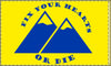 NerdyKeppie "Fix Your Hearts Or Die" Double Mountains Double Sided Flag. 