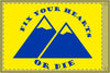 NerdyKeppie "Fix Your Hearts Or Die" Double Mountains Double Sided Flag. 