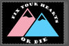 NerdyKeppie "Fix Your Hearts Or Die" Double Mountains Trans Pride Flag. 