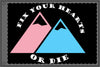 NerdyKeppie "Fix Your Hearts Or Die" Double Mountains Trans Pride Flag. 