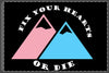 NerdyKeppie "Fix Your Hearts Or Die" Double Mountains Trans Pride Flag. 