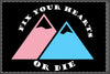NerdyKeppie "Fix Your Hearts Or Die" Double Mountains Trans Pride Flag. 