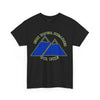 NerdyKeppie "Fix Your Hearts Or Die" Twin Mountain Peaks Unisex Cotton Tee Shirt. A unisex cotton tee shirt with "Fix Your Hearts Or Die" encircling twin mountain peaks. This unapologetic tee shirt has a classic fit.