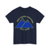 NerdyKeppie "Fix Your Hearts Or Die" Twin Mountain Peaks Unisex Cotton Tee Shirt. A unisex cotton tee shirt with "Fix Your Hearts Or Die" encircling twin mountain peaks. This unapologetic tee shirt has a classic fit.
