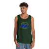 NerdyKeppie "Fix Your Hearts Or Die" Twin Mountain Peaks Unisex Tank Top - Pride Apparel for LGBTQ+ Supporters. A unisex cotton tank top with "Fix Your Hearts Or Die" encircling twin mountain peaks. This unapologetic tank top has a classic fit.