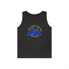 NerdyKeppie "Fix Your Hearts Or Die" Twin Mountain Peaks Unisex Tank Top - Pride Apparel for LGBTQ+ Supporters. A unisex cotton tank top with "Fix Your Hearts Or Die" encircling twin mountain peaks. This unapologetic tank top has a classic fit.