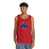 NerdyKeppie "Fix Your Hearts Or Die" Twin Mountain Peaks Unisex Tank Top - Pride Apparel for LGBTQ+ Supporters. A unisex cotton tank top with "Fix Your Hearts Or Die" encircling twin mountain peaks. This unapologetic tank top has a classic fit.