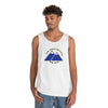 NerdyKeppie "Fix Your Hearts Or Die" Twin Mountain Peaks Unisex Tank Top - Pride Apparel for LGBTQ+ Supporters. A unisex cotton tank top with "Fix Your Hearts Or Die" encircling twin mountain peaks. This unapologetic tank top has a classic fit.