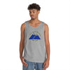 NerdyKeppie "Fix Your Hearts Or Die" Twin Mountain Peaks Unisex Tank Top - Pride Apparel for LGBTQ+ Supporters. A unisex cotton tank top with "Fix Your Hearts Or Die" encircling twin mountain peaks. This unapologetic tank top has a classic fit.