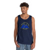 NerdyKeppie "Fix Your Hearts Or Die" Twin Mountain Peaks Unisex Tank Top - Pride Apparel for LGBTQ+ Supporters. A unisex cotton tank top with "Fix Your Hearts Or Die" encircling twin mountain peaks. This unapologetic tank top has a classic fit.