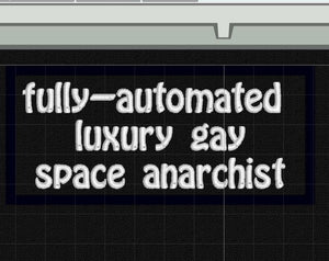 NerdyKeppie's "Fully Automated Luxury Gay Space Anarchist" Embroidered Patch are stitched on sturdy rectangular duck cloth and backed with vinyl fuse.