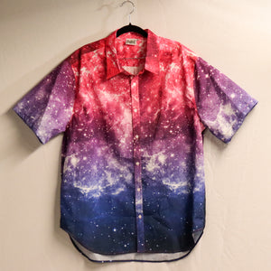 NerdyKeppie Galaxy Bi Pride Dress Shirt - CLOSEOUT. 