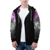 NerdyKeppie Galaxy Lightweight Ace Pride Zip Up Hoodie. 