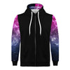 NerdyKeppie Galaxy Lightweight Bi Pride Zip Up Hoodie. 