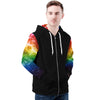 NerdyKeppie Galaxy Lightweight Rainbow Gay Pride Zip Up Hoodie. 