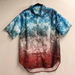 NerdyKeppie Galaxy Trans Pride Dress Shirt - CLOSEOUT. 