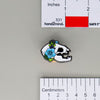 NerdyKeppie Proud to the Bone Bat Skull Pride Enamel Pins. A bat skull pride enamel pin for our Proud to the Bone project, wearing an adorable crown of flowers!