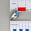 NerdyKeppie Proud to the Bone Parasauralophus Skull Pride Enamel Pins. A Parasauralophus skull pride enamel pin for our Proud to the Bone project. This prehistoric pin is wearing an adorable crown of flowers!