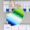 NerdyKeppie-Glow in the Dark Ghost Pride Keychain-Gay Men's Pride