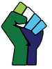 NerdyKeppie Solidarity Raised Fist Pride Enamel Pins. Raised fist Pride enamel pins from NerdyKeppie's first Kickstarter! Available in a wide selection of pride flags.