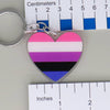 NerdyKeppie-Acrylic Heart Pride Keychain-Genderfluid
