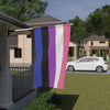NerdyKeppie Genderfluid Pride Flag (Indoor/Outdoor). A Genderfluid Pride flag made from durable, weather-resistant poly canvas: this Pride celebration flag makes a great home decoration or casual cape!