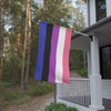 NerdyKeppie Genderfluid Pride Flag (Indoor/Outdoor). A Genderfluid Pride flag made from durable, weather-resistant poly canvas: this Pride celebration flag makes a great home decoration or casual cape!